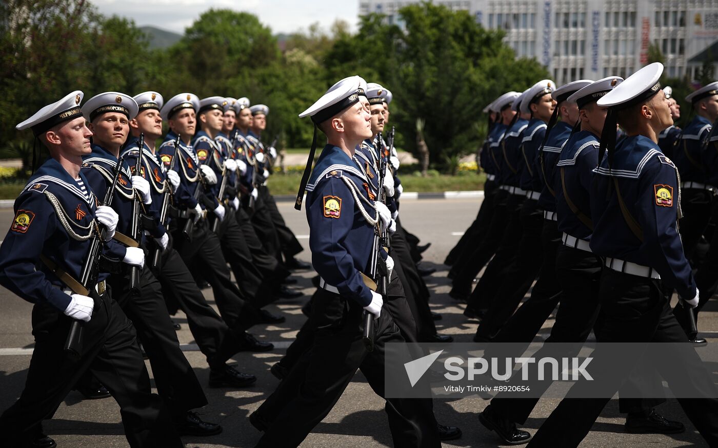 Military parade marking 80th anniversary of Victory in Great Patriotic War in Hero City Novorossiysk
