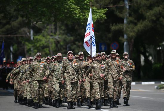 Military parade marking 80th anniversary of Victory in Great Patriotic War in Hero City Novorossiysk