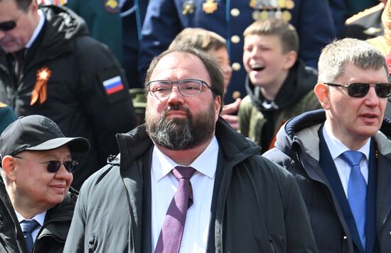 Public figures at military parade marking 80th anniversary of Victory