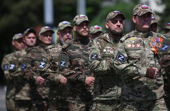 Military parade marking 80th anniversary of Victory in Great Patriotic War in Hero City Novorossiysk
