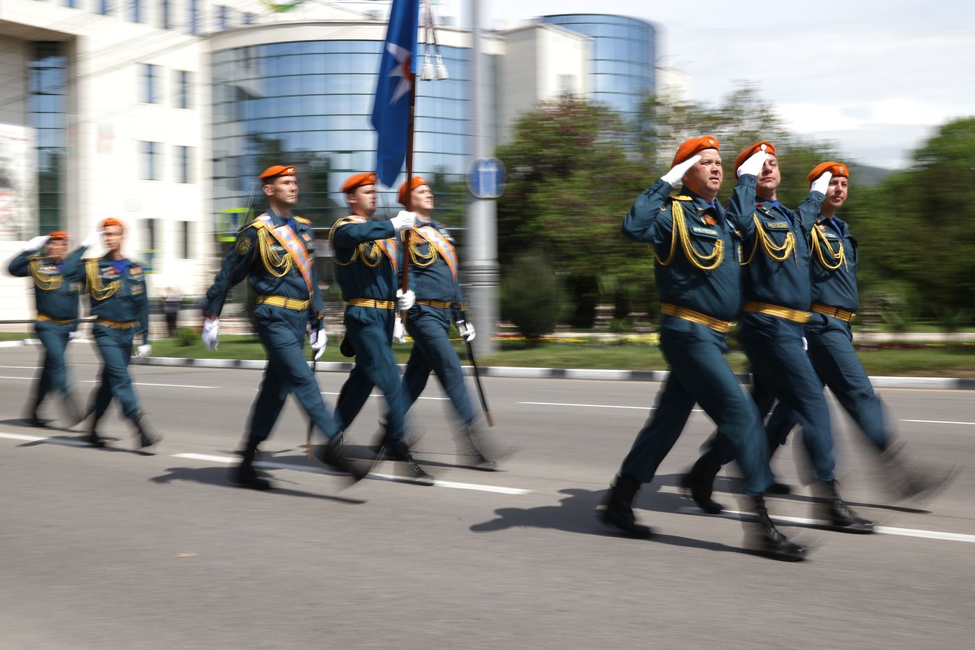 Military parade marking 80th anniversary of Victory in Great Patriotic War in Hero City Novorossiysk