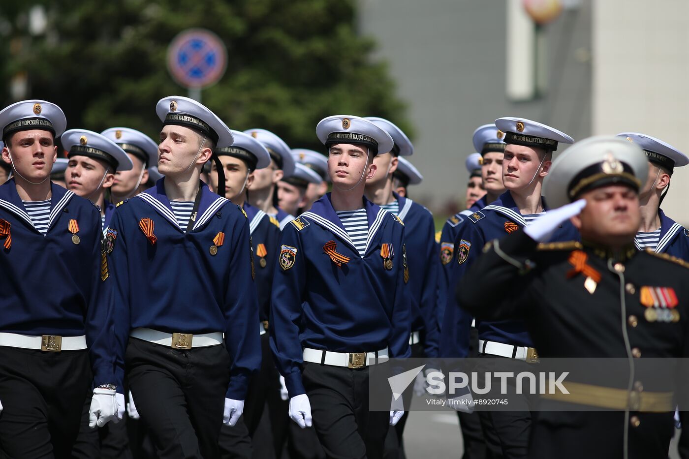 Military parade marking 80th anniversary of Victory in Great Patriotic War in Hero City Novorossiysk