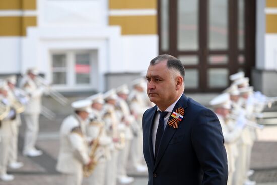 South Ossetian President Alan Gagloyev arrives at the Kremlin to meet with Russian President Vladimir Putin ahead of the military parade to mark the 80th anniversary of Victory. On May 9, Russia celebrates the 80th anniversary of Victory in the Great Patriotic War of 1941-1945. Location: Russia, Moscow. Author: Alexei Danichev/Sputnik. President of Russia Vladimir Putin's meeting with foreign leaders