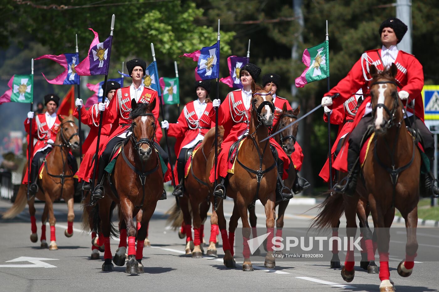 Military parade marking 80th anniversary of Victory in Great Patriotic War in Hero City Novorossiysk