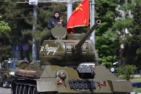 Military parade marking 80th anniversary of Victory in Great Patriotic War in Hero City Novorossiysk