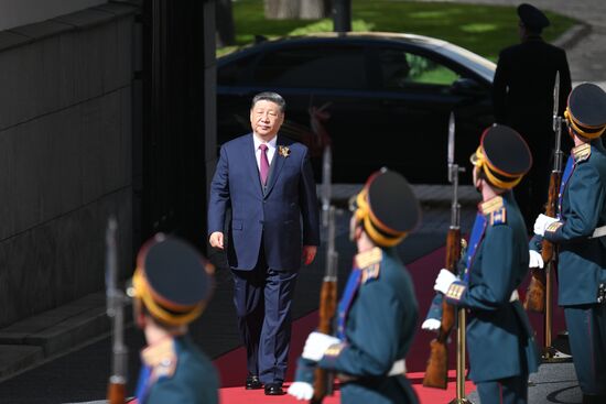 Chinese President Xi Jinping arrives at the Kremlin to meet with Russian President Vladimir Putin ahead of the military parade to mark the 80th anniversary of Victory. On May 9, Russia celebrates the 80th anniversary of Victory in the Great Patriotic War of 1941-1945. Location: Russia, Moscow. Author: Alexei Danichev/Sputnik. President of Russia Vladimir Putin's meeting with foreign leaders