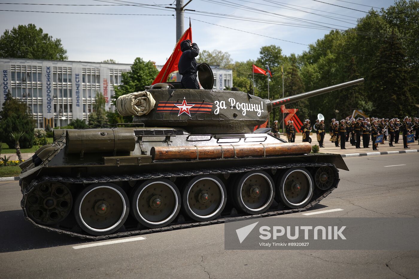 Military parade marking 80th anniversary of Victory in Great Patriotic War in Hero City Novorossiysk