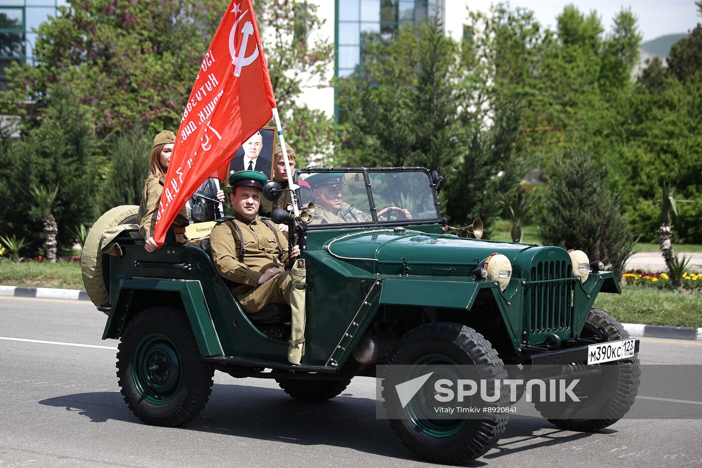 Military parade marking 80th anniversary of Victory in Great Patriotic War in Hero City Novorossiysk