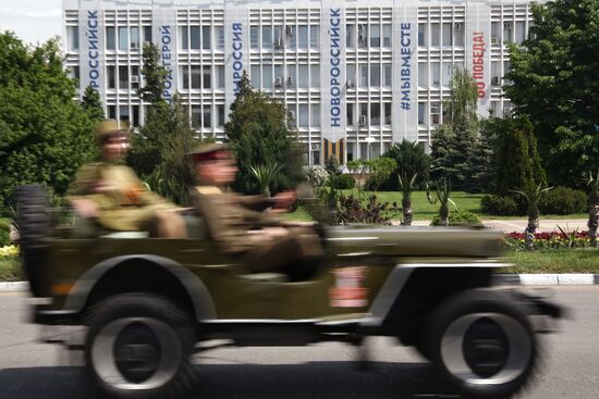 Military parade marking 80th anniversary of Victory in Great Patriotic War in Hero City Novorossiysk