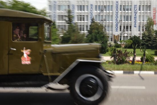 Military parade marking 80th anniversary of Victory in Great Patriotic War in Hero City Novorossiysk