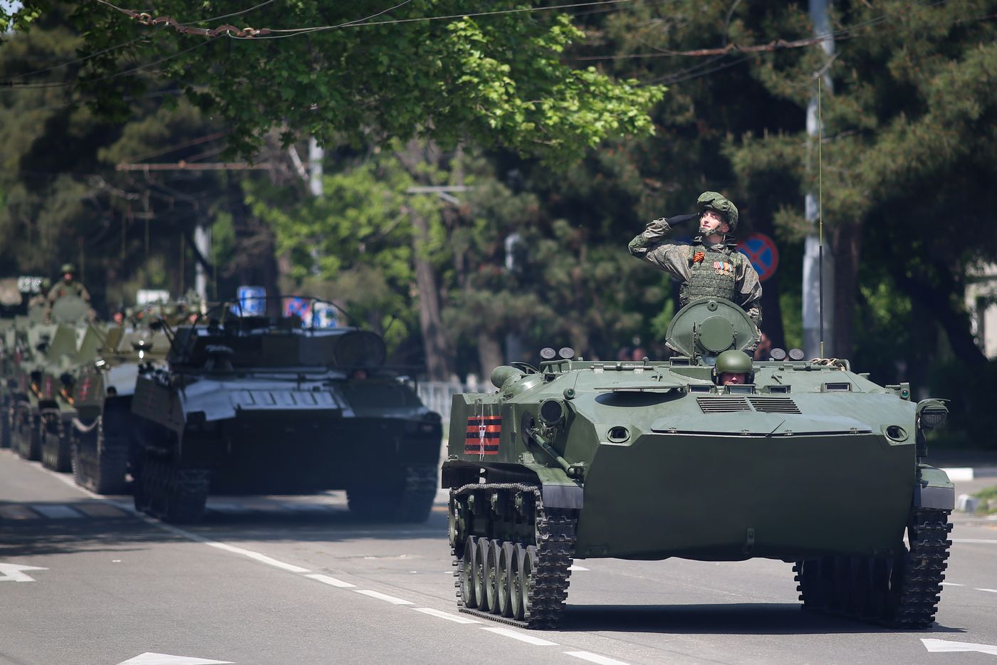 Military parade marking 80th anniversary of Victory in Great Patriotic War in Hero City Novorossiysk