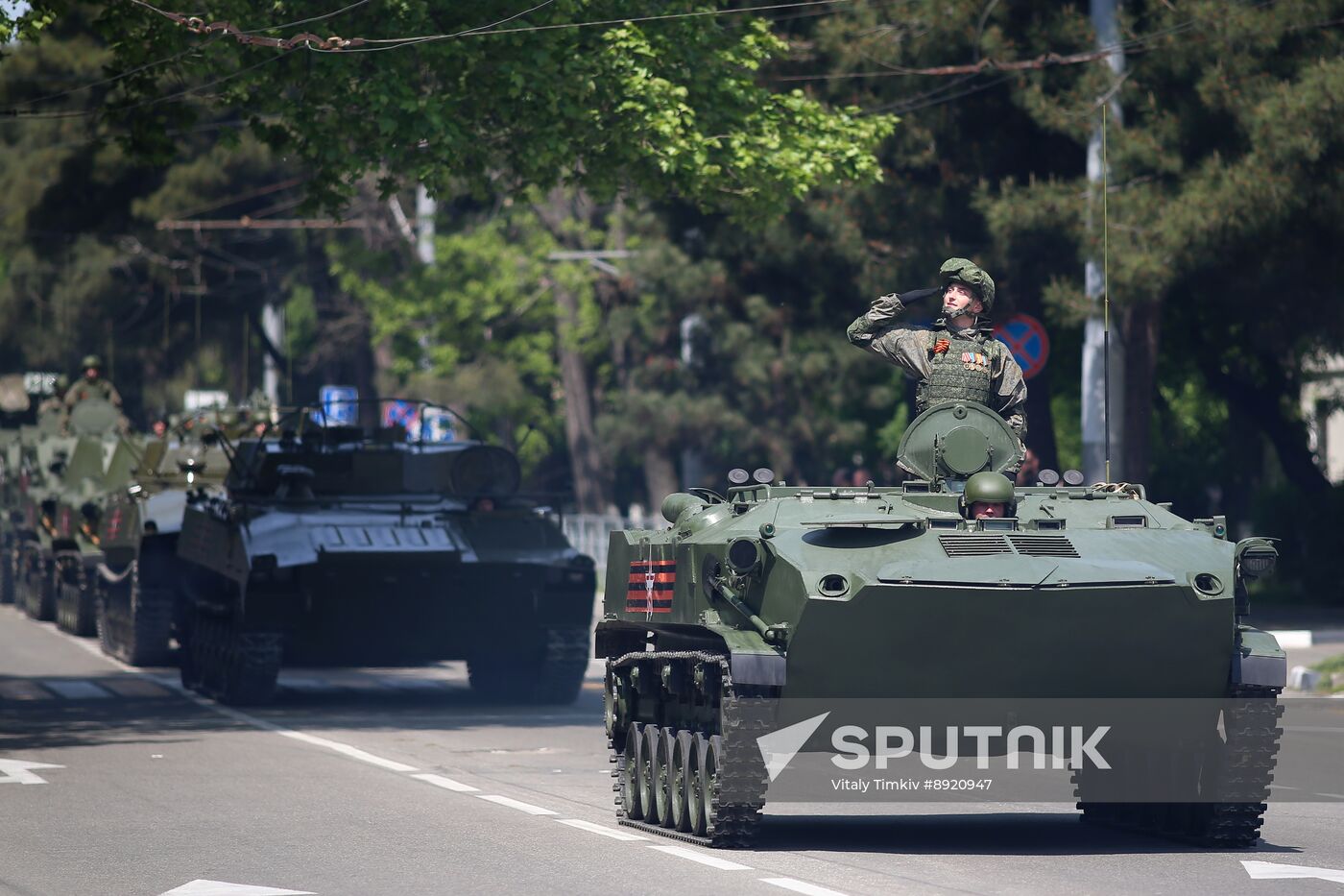 Military parade marking 80th anniversary of Victory in Great Patriotic War in Hero City Novorossiysk