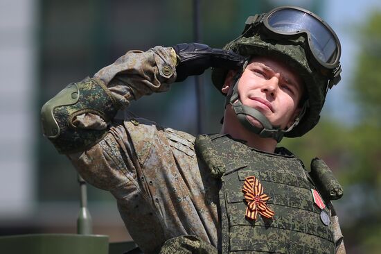Military parade marking 80th anniversary of Victory in Great Patriotic War in Hero City Novorossiysk