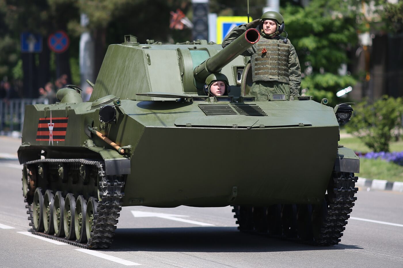 Military parade marking 80th anniversary of Victory in Great Patriotic War in Hero City Novorossiysk