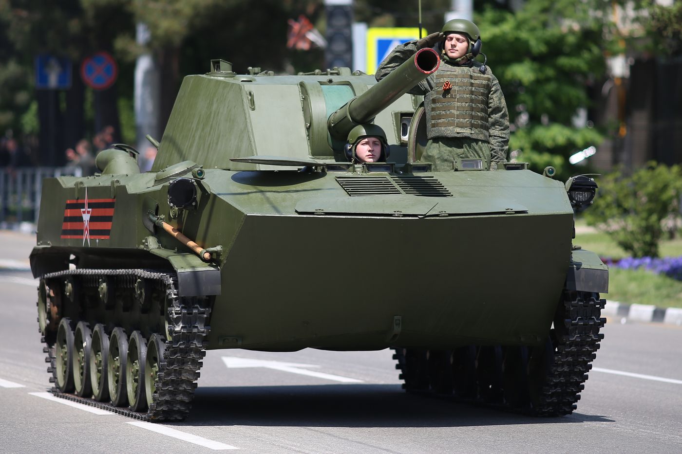 Military parade marking 80th anniversary of Victory in Great Patriotic War in Hero City Novorossiysk