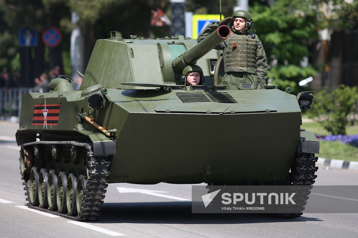 Military parade marking 80th anniversary of Victory in Great Patriotic War in Hero City Novorossiysk