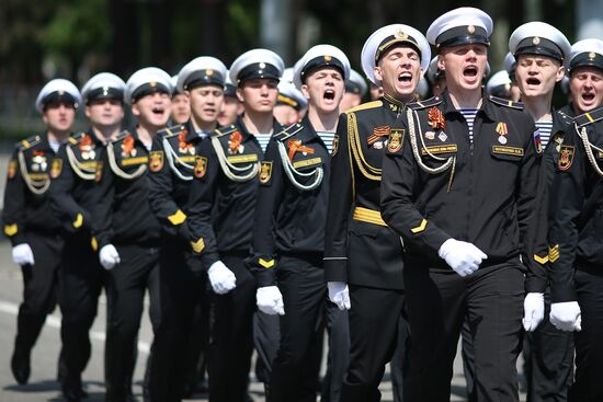 Military parade marking 80th anniversary of Victory in Great Patriotic War in Hero City Novorossiysk