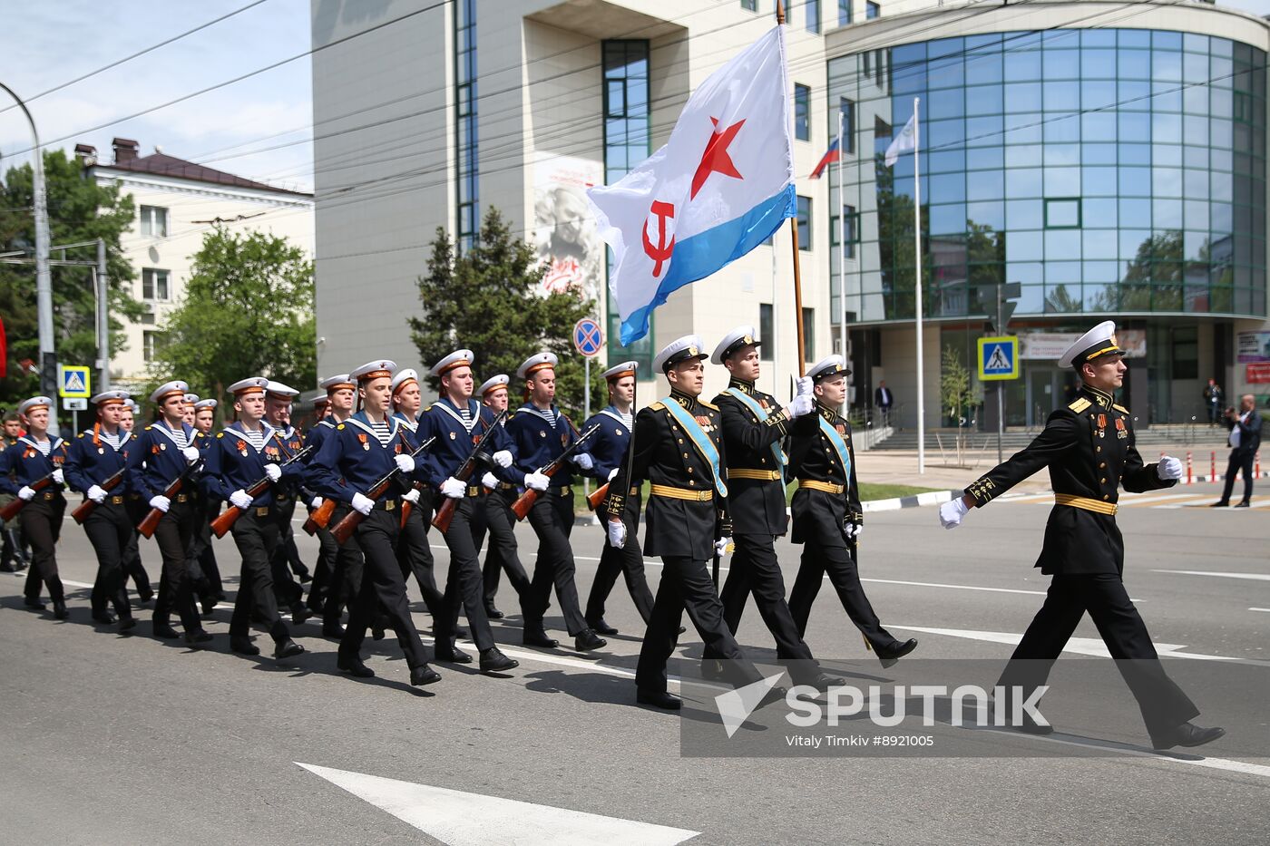 Military parade marking 80th anniversary of Victory in Great Patriotic War in Hero City Novorossiysk
