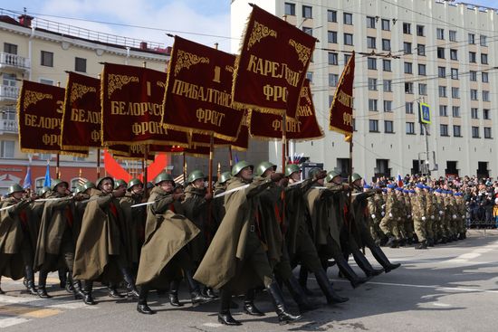 Military parade marking 80th anniversary of Victory in Great Patriotic War in Hero City Murmansk