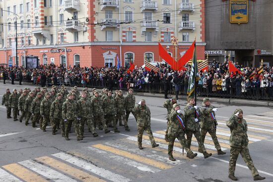 Military parade marking 80th anniversary of Victory in Great Patriotic War in Hero City Murmansk