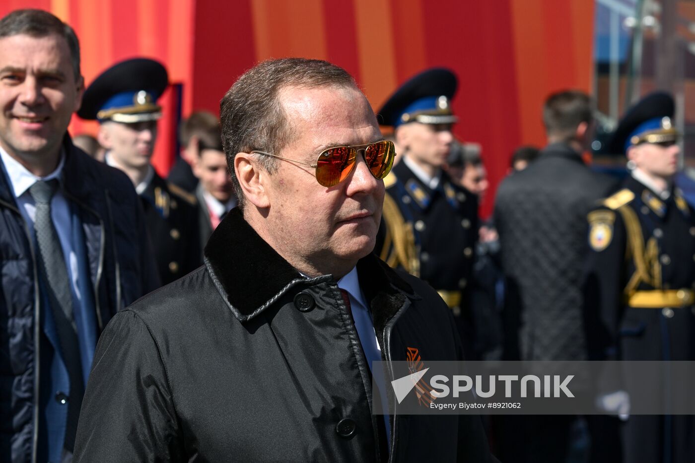 Public figures at military parade marking 80th anniversary of Victory