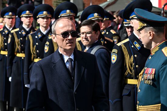 Public figures at military parade marking 80th anniversary of Victory