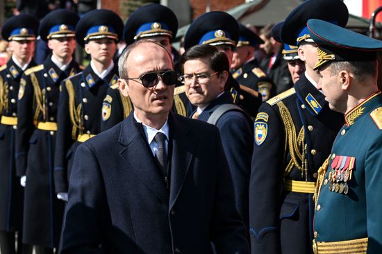 Public figures at military parade marking 80th anniversary of Victory