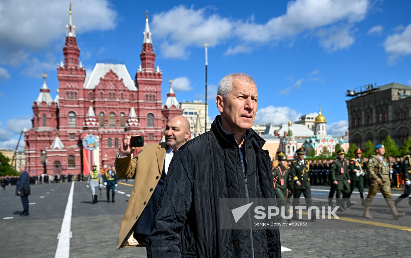 Public figures at military parade marking 80th anniversary of Victory