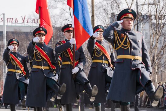 Military parade marking 80th anniversary of Victory in Great Patriotic War in Hero City Murmansk