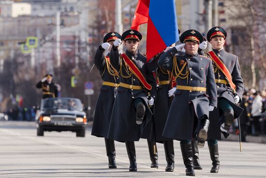 Military parade marking 80th anniversary of Victory in Great Patriotic War in Hero City Murmansk