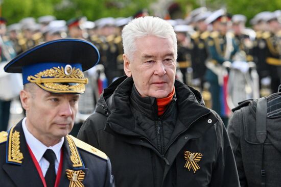Public figures at military parade marking 80th anniversary of Victory