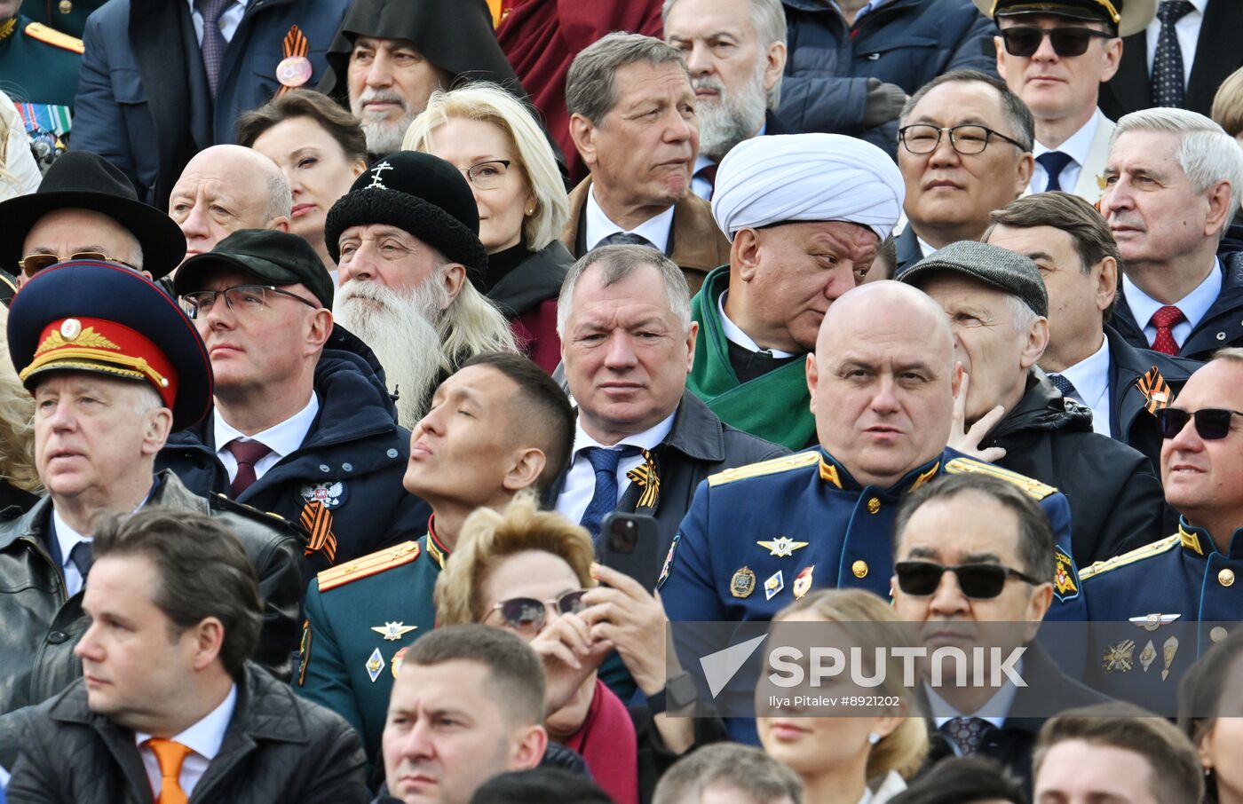Public figures at military parade marking 80th anniversary of Victory