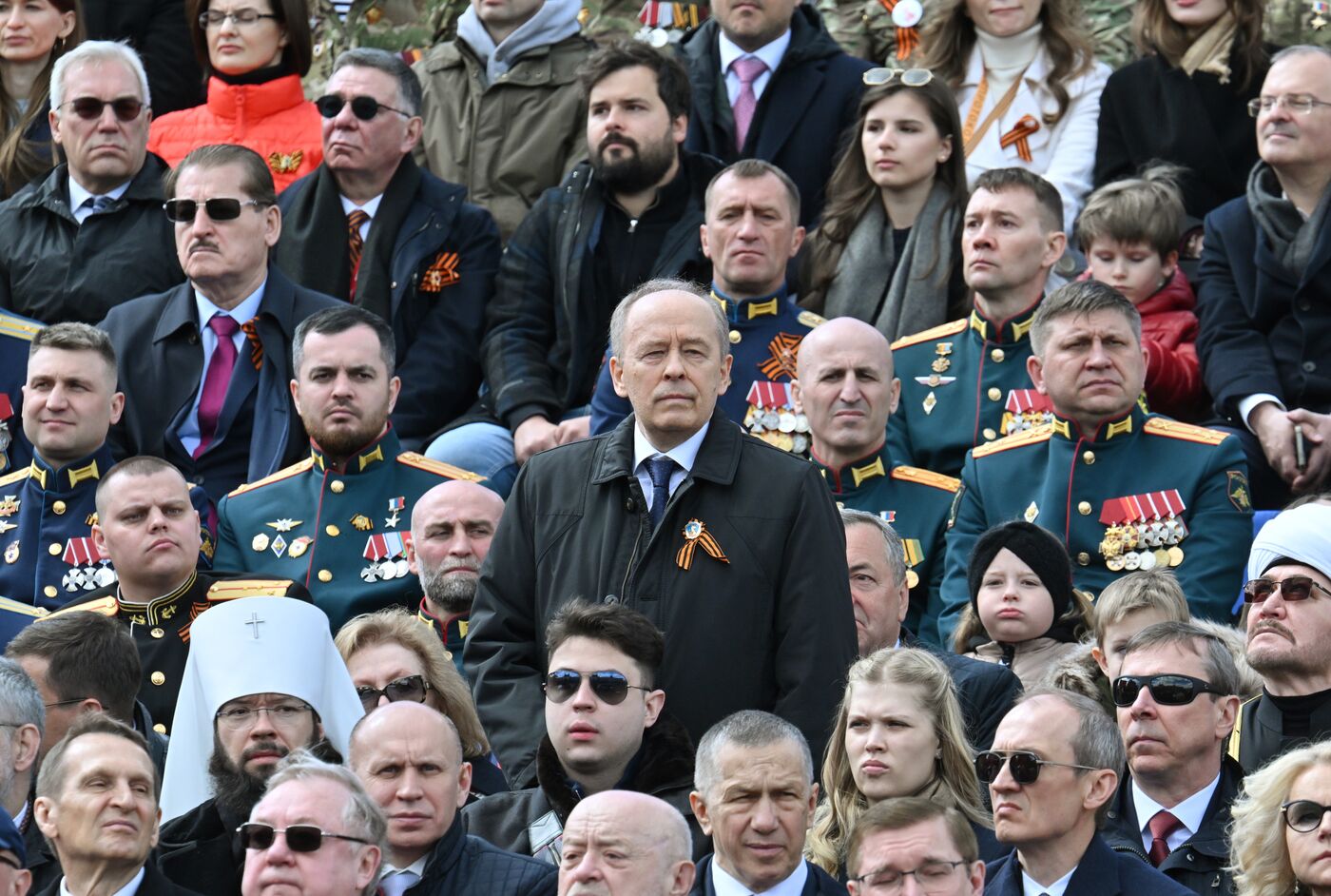 Public figures at military parade marking 80th anniversary of Victory