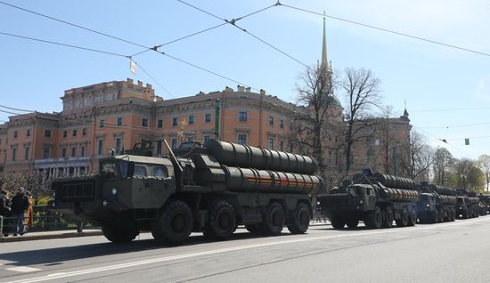 Triumph anti-aircraft missile systems S-400 at the military parade to mark the 80th anniversary of Victory in the Great Patriotic War in St. Petersburg. Location: Russia, St. Petersburg. Author: Mikhail Kireev/Sputnik. Victory Parade. St. Petersburg