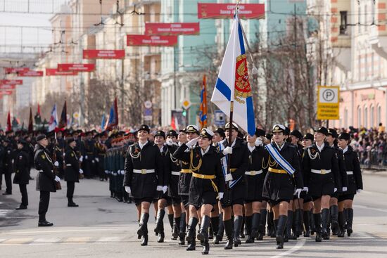 Military parade marking 80th anniversary of Victory in Great Patriotic War in Hero City Murmansk