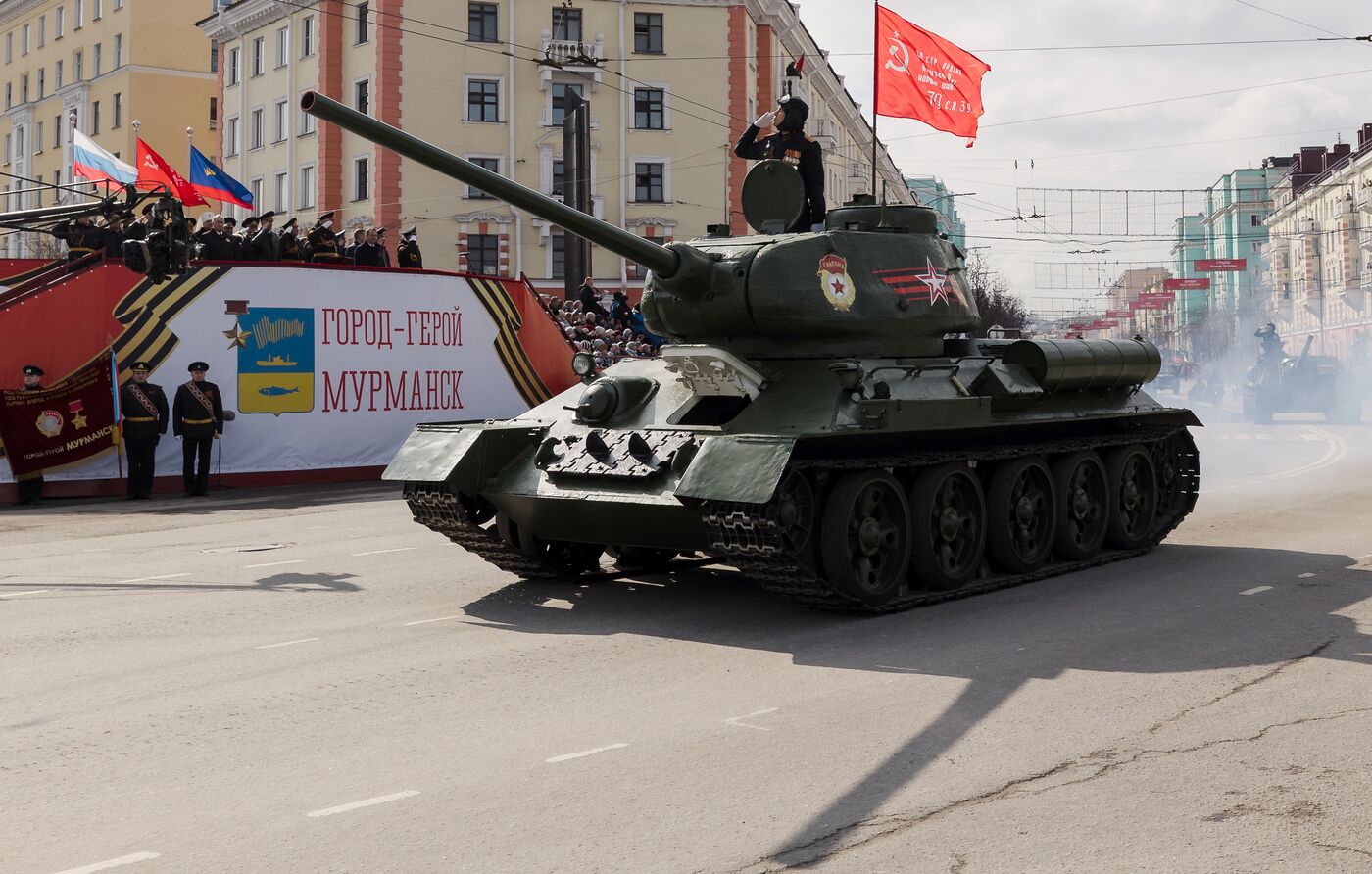 Military parade marking 80th anniversary of Victory in Great Patriotic War in Hero City Murmansk