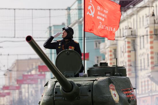 Military parade marking 80th anniversary of Victory in Great Patriotic War in Hero City Murmansk
