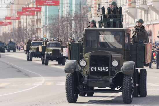 Military parade marking 80th anniversary of Victory in Great Patriotic War in Hero City Murmansk