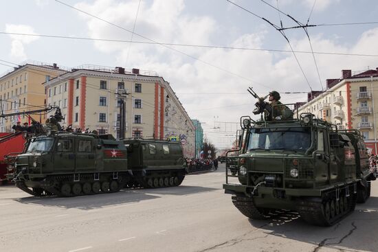 Military parade marking 80th anniversary of Victory in Great Patriotic War in Hero City Murmansk