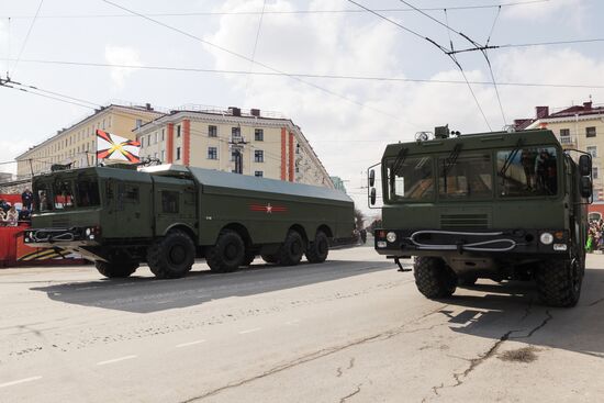 Military parade marking 80th anniversary of Victory in Great Patriotic War in Hero City Murmansk