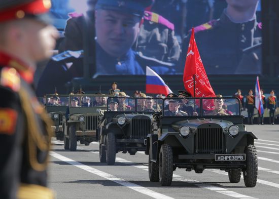 Historical military equipment at the military parade to mark the 80th anniversary of Victory in the Great Patriotic War in St. Petersburg. Location: Russia, St. Petersburg. Author: Irina Motina/Sputnik. Victory Parade. St. Petersburg