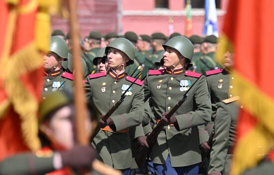 Parade units on Red Square in Moscow at the military parade to mark the 80th anniversary of Victory in the Great Patriotic War. Location: Russia, Moscow. Author: Ilya Pitalev/Sputnik. Military parade marking 80th anniversary of Victory in Great Patriotic War in Moscow