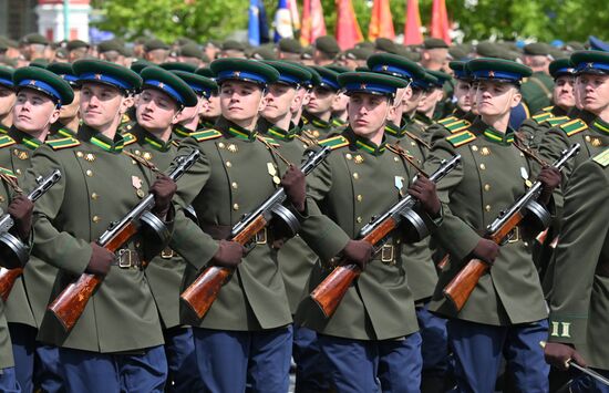 Parade units on Red Square in Moscow at the military parade to mark the 80th anniversary of Victory in the Great Patriotic War. Location: Russia, Moscow. Author: Ilya Pitalev/Sputnik. Military parade marking 80th anniversary of Victory in Great Patriotic War in Moscow