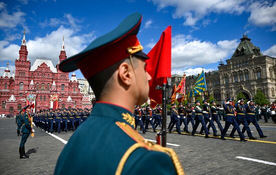 Parade units on Red Square in Moscow at the military parade to mark the 80th anniversary of Victory in the Great Patriotic War. Location: Russia, Moscow. Author: Sergey Bobylev/Sputnik. Military parade marking 80th anniversary of Victory in Great Patriotic War in Moscow