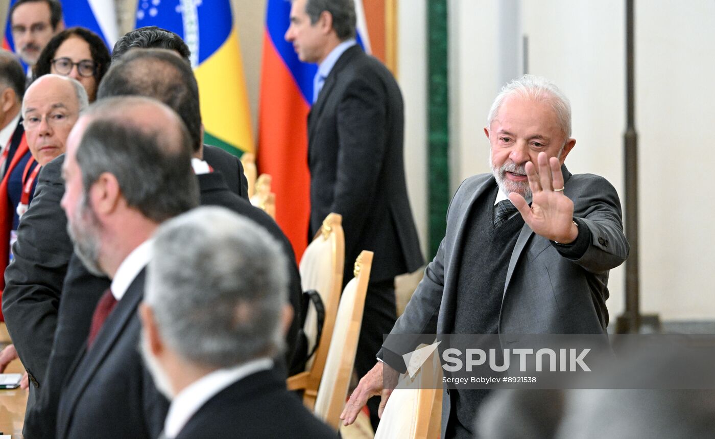 President of Russia Vladimir Putin's meeting with President of Brazil Luis Inacio Lula da Silva