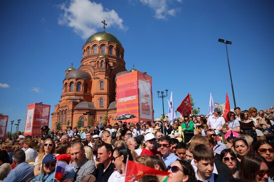 Military parade marking 80th anniversary of Victory in Great Patriotic War in Hero City Volgograd