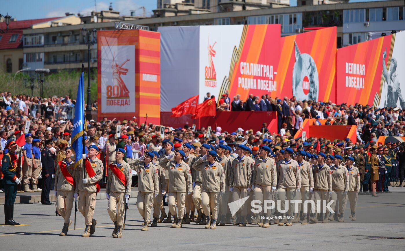 Military parade marking 80th anniversary of Victory in Great Patriotic War in Hero City Volgograd