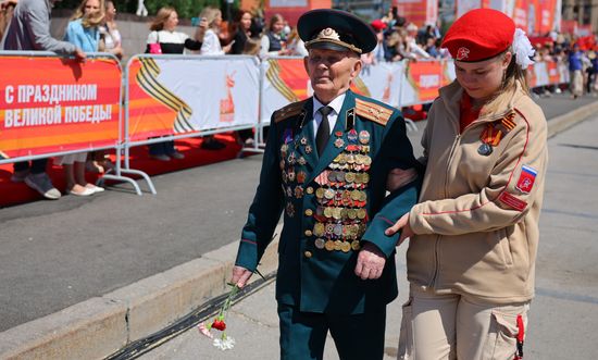 Military parade marking 80th anniversary of Victory in Great Patriotic War in Hero City Volgograd
