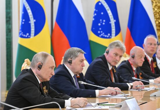 President of Russia Vladimir Putin during his meeting with President of Brazil Luis Inacio Lula da Silva. Location: Russia, Moscow. Author: Stanislav Krasilnikov/Sputnik. President of Russia Vladimir Putin's meeting with President of Brazil Luis Inacio Lula da Silva