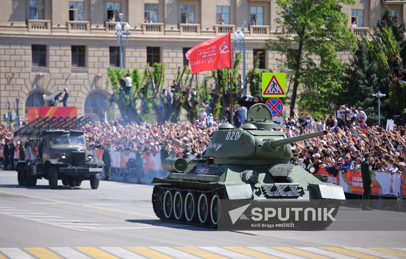 Military parade marking 80th anniversary of Victory in Great Patriotic War in Hero City Volgograd